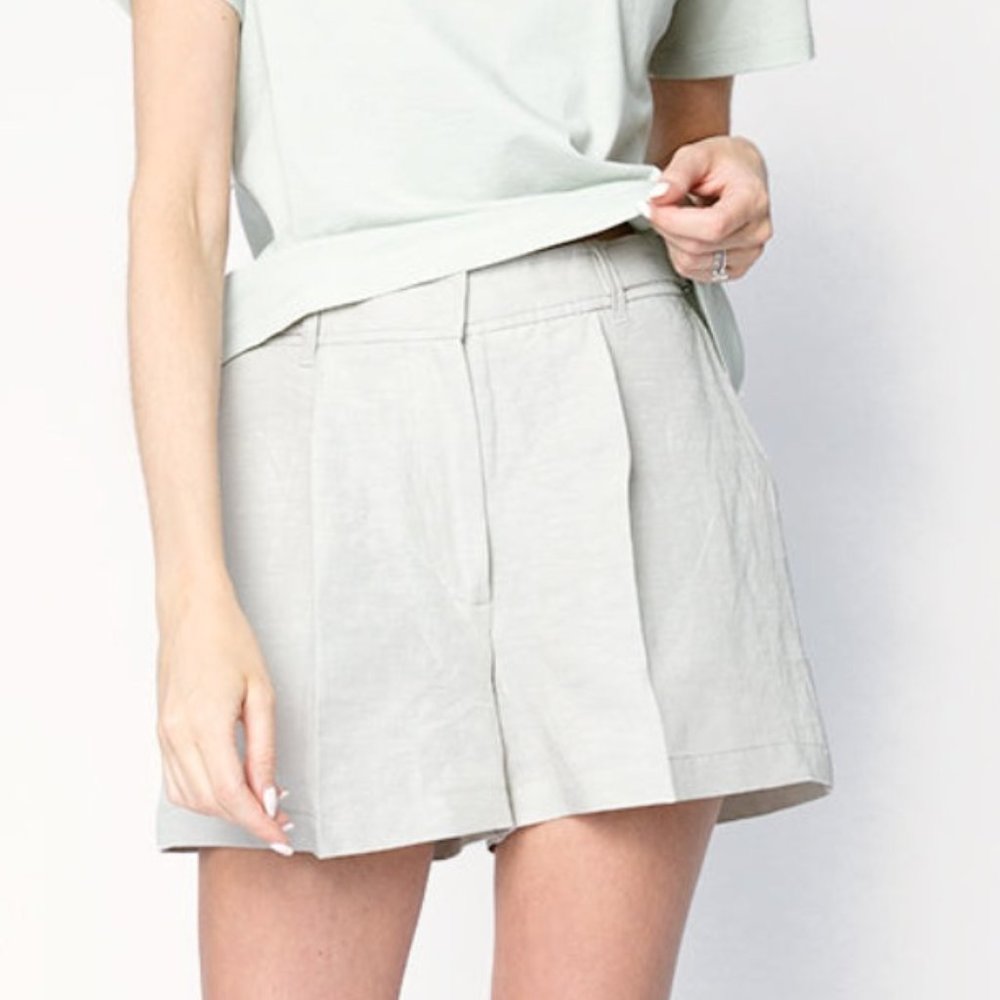 ATM Linen Rayon Twill Short in Frost